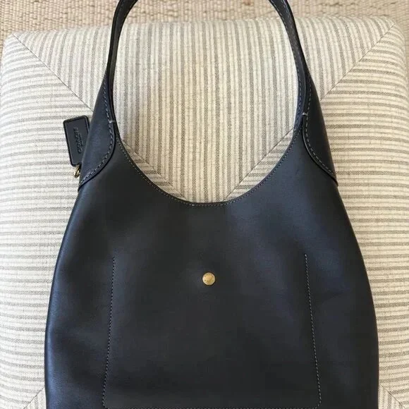 Coach Dark Leather Hobo Bag - Picture 2 of 6